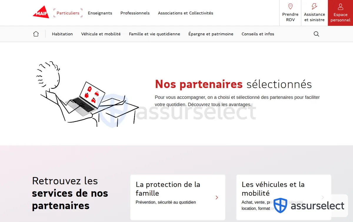 Capture : Nos partenaires sélectionnés - MAIF